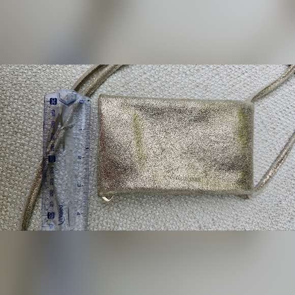 Real Leather Throughout Metallic Simple Crossbody for cards and essentials. - Picture 5 of 10